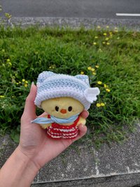 貓耳帽（藍白翅膀款）