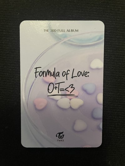 Formula of love:O+T=<3 Sana 專輯卡