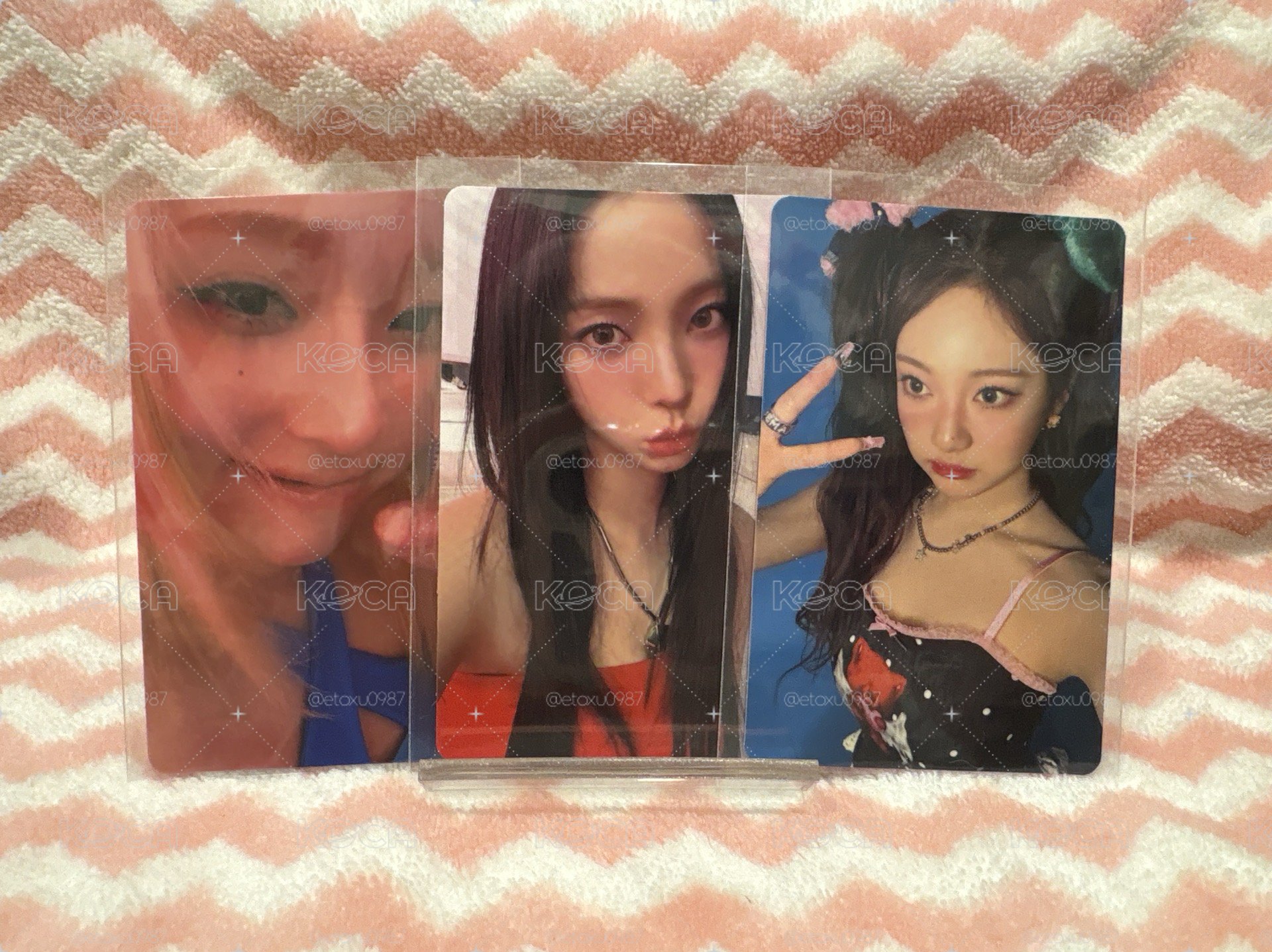 小卡／aespa／Hot mess／Karina 柚、Winter 冬、NINGNING 寧／HMV特典卡、專卡