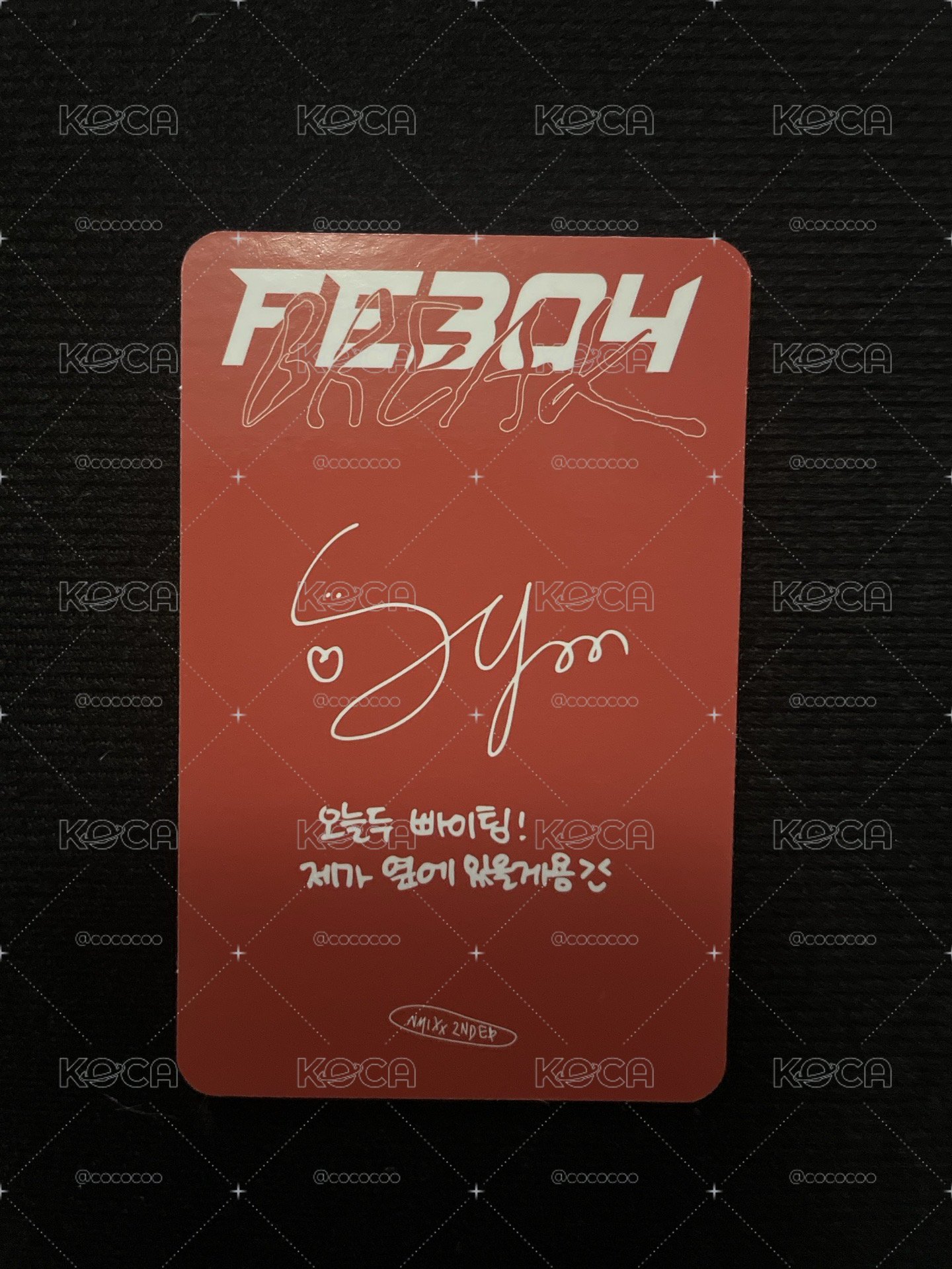 FE3O4 BREAK Sullyoon 專輯卡