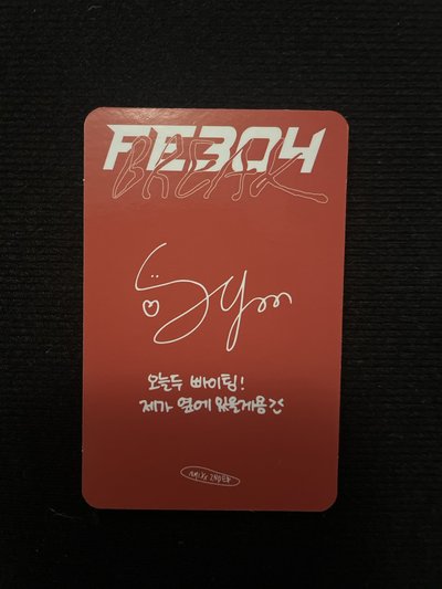 FE3O4 BREAK Sullyoon 專輯卡