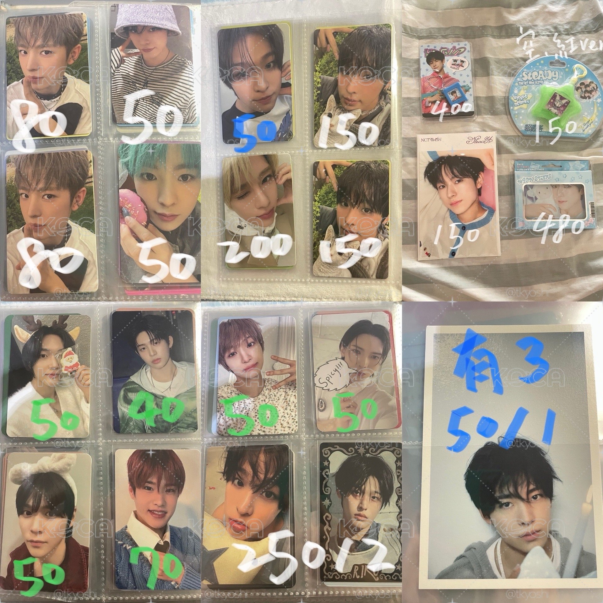 售NCT WISH小卡（價格在圖上）