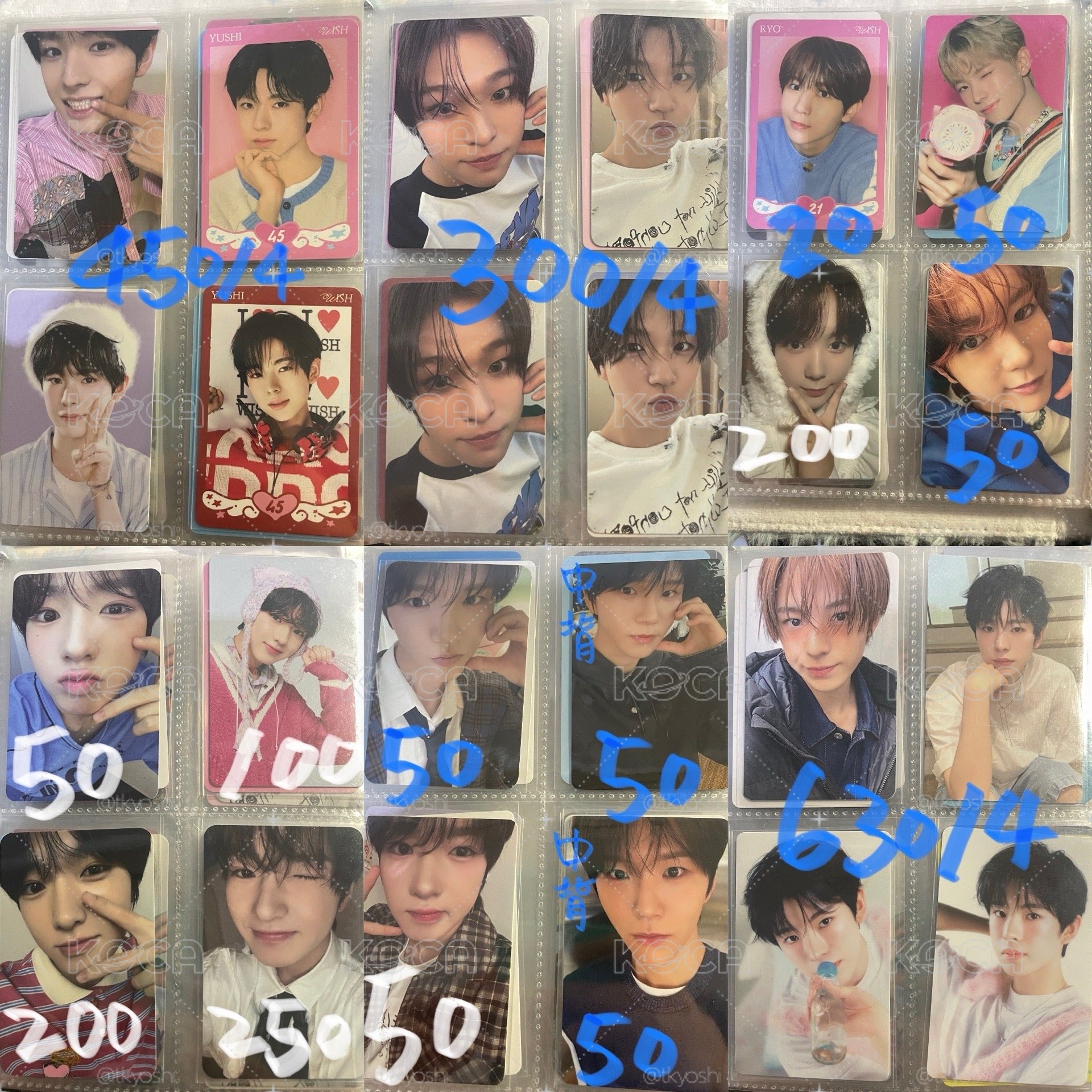 售NCT WISH小卡（價格在圖上）