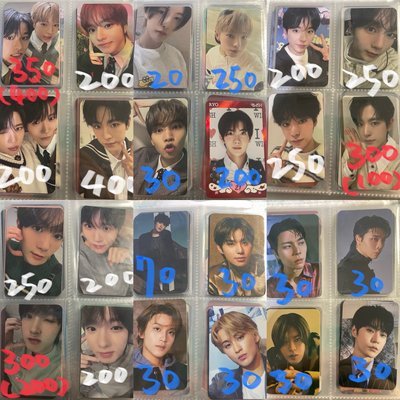 售NCT WISH小卡（價格在圖上）