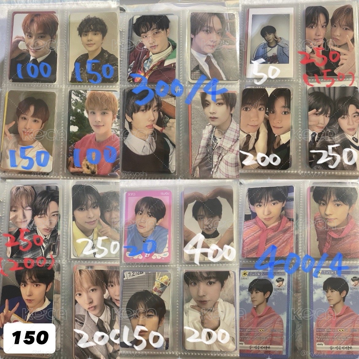 售NCT小卡（多NCT WISH價格在圖上）