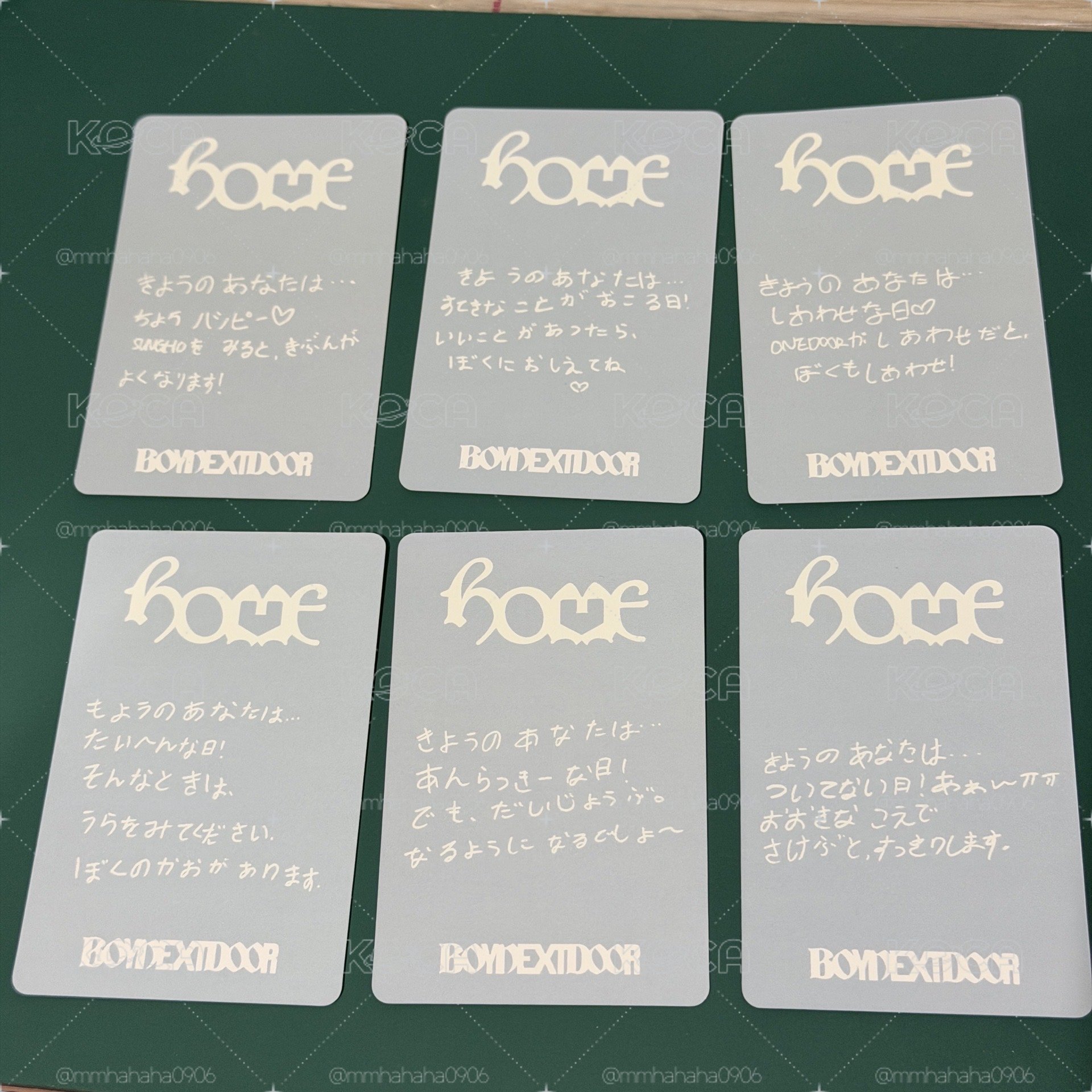 BOYNEXTDOOR 正規一 HOME 環球 幸運卡 日文卡背 整套 單成員