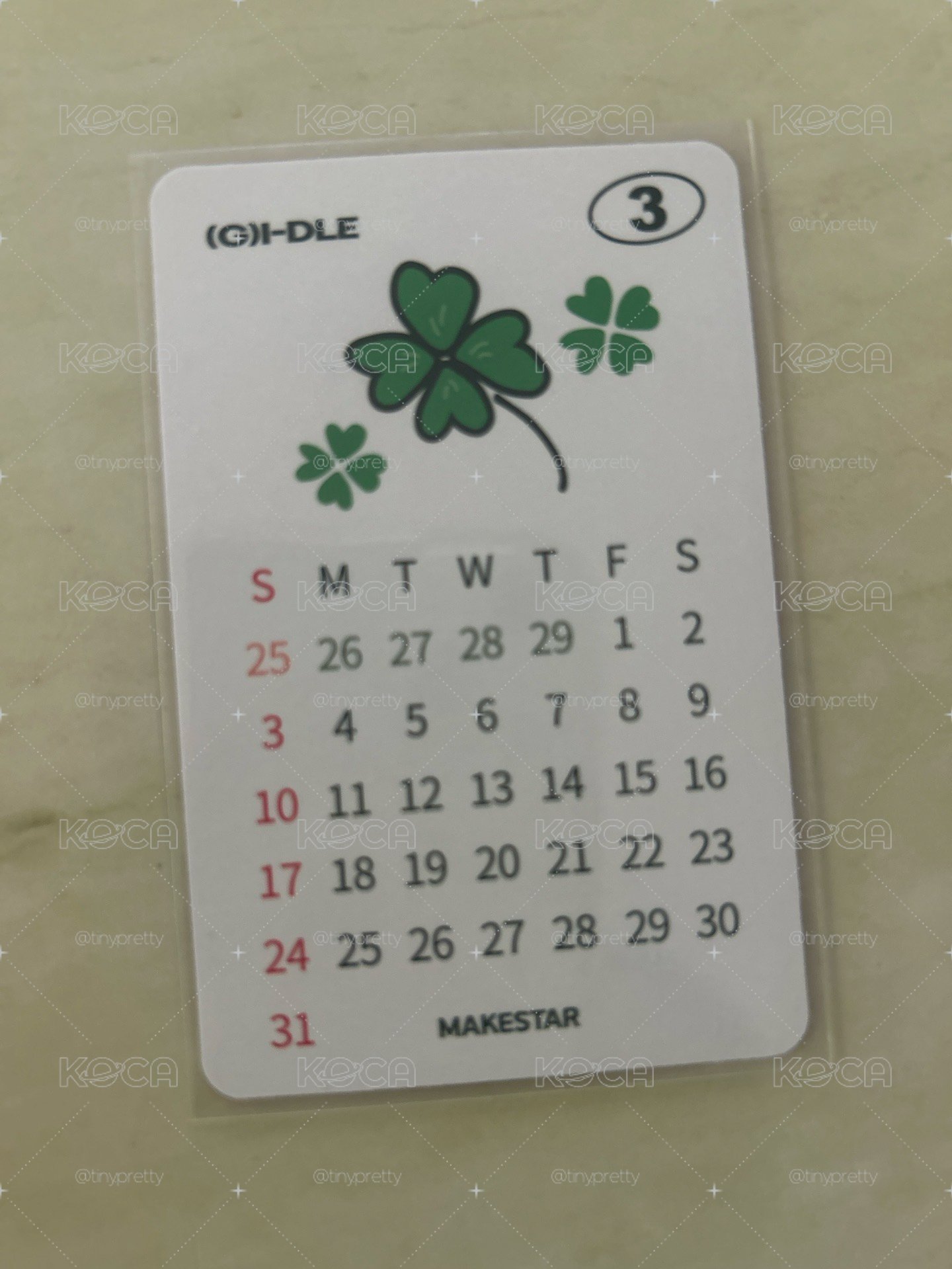 正二ms 1.0 月曆卡背 娟
