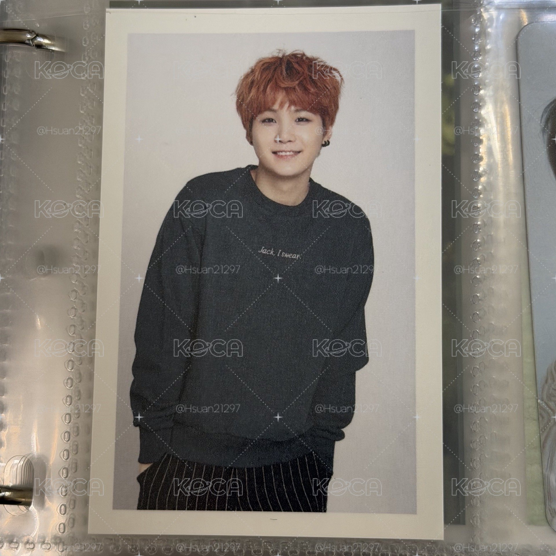 bts suga二期會員禮 大小卡一套