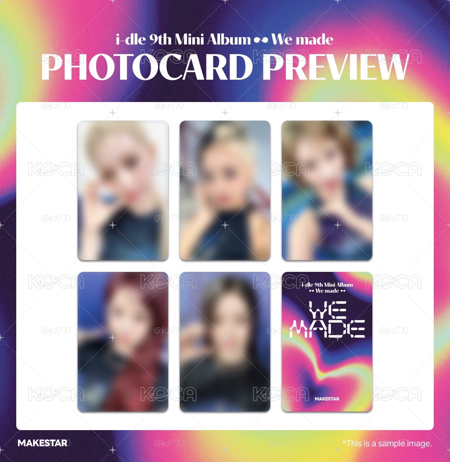 SHUHUAWe made小卡】【預購】i-dle 迷你9輯Makestar特典卡可指定- KOCA