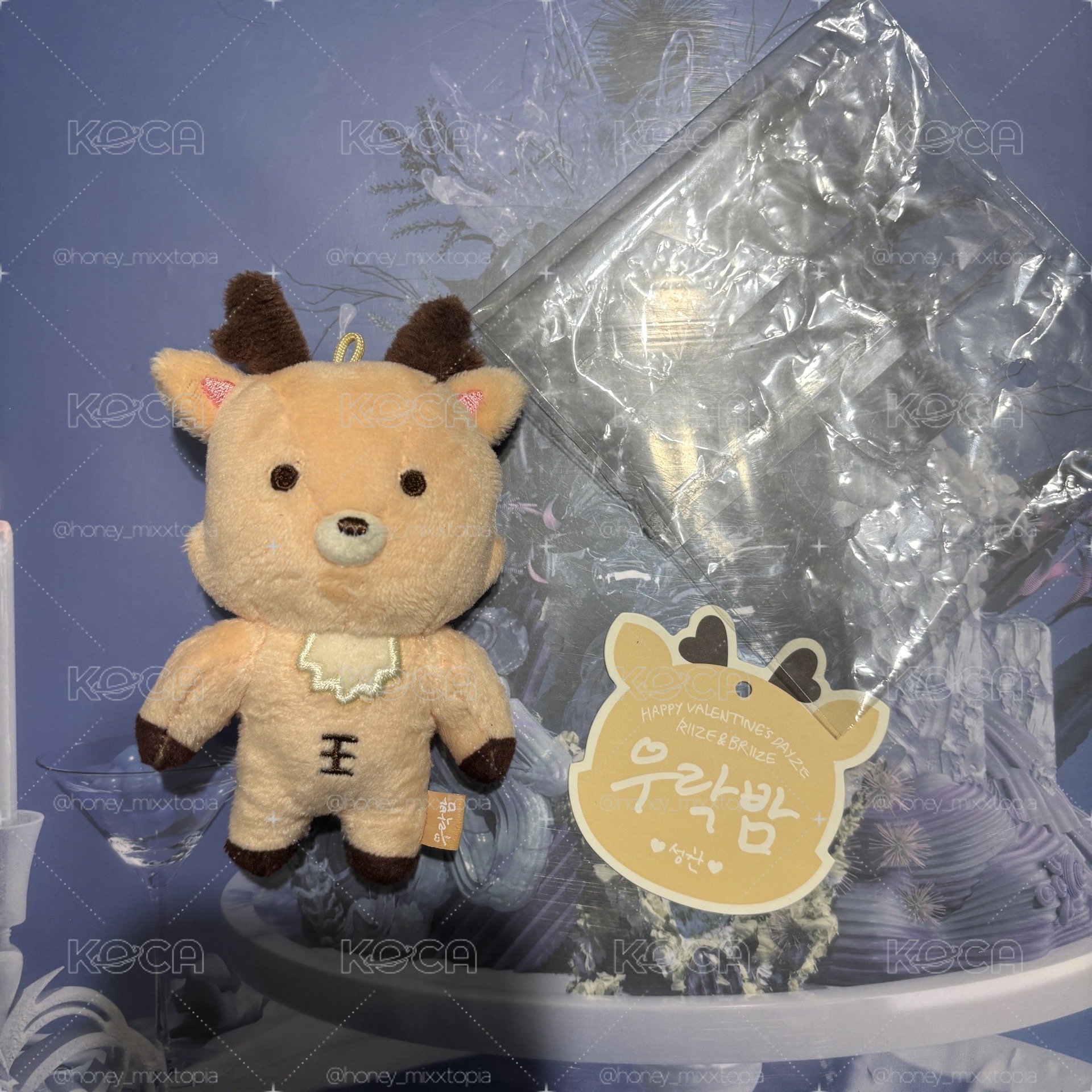 情人節 10cm 烏拉鹿 吊娃 原皮