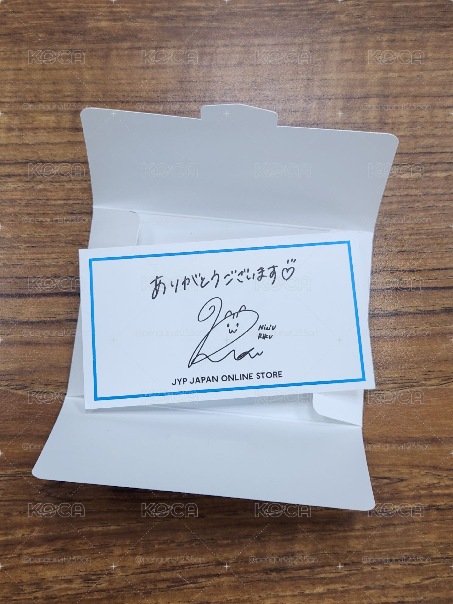 Niziu Riku JYP Japan滿額感謝卡