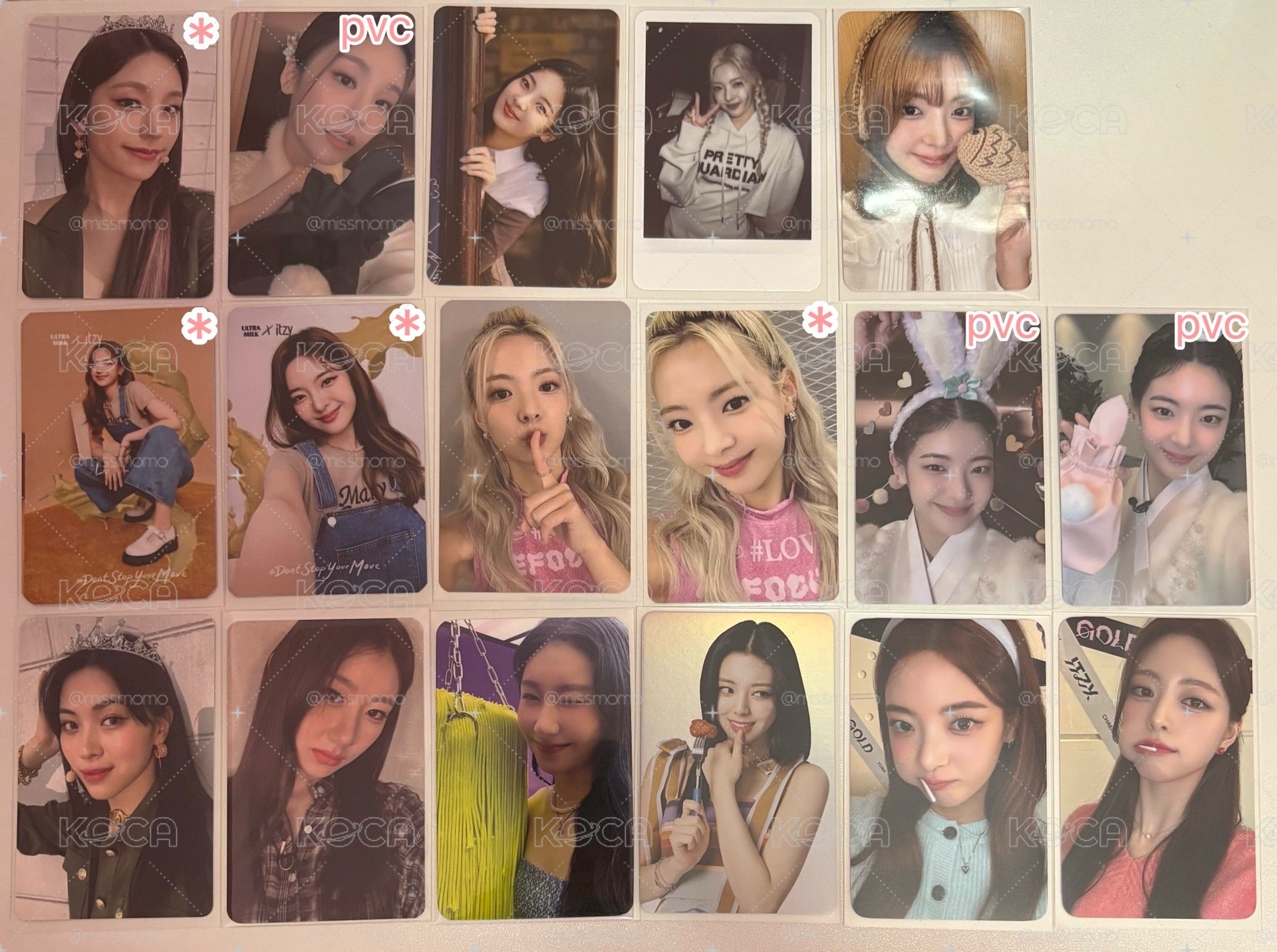 ITZY YEJI LIA RYUJIN CHAERYEONG YUNA 特典卡 簽售卡 幸運卡 年曆卡 代言卡 預售卡