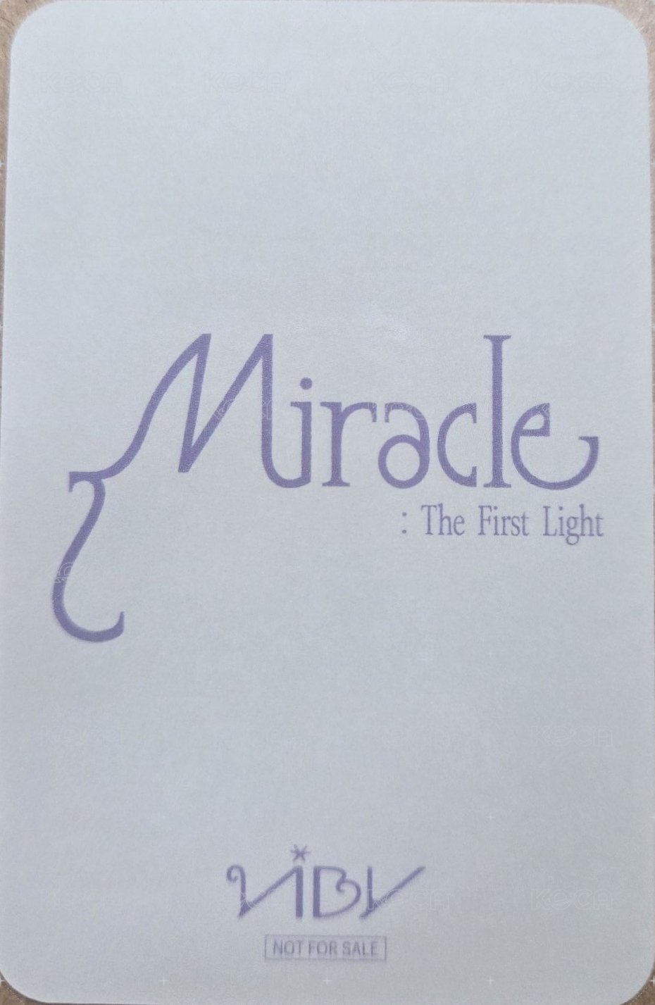 Miracle : The First Light Rakuten books 幸運卡  背面