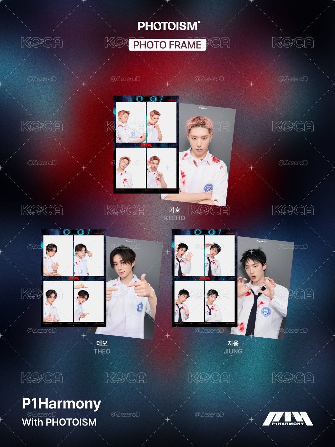 P1Harmony 26FM X photoism 人生四格卡 代印 1組兩張