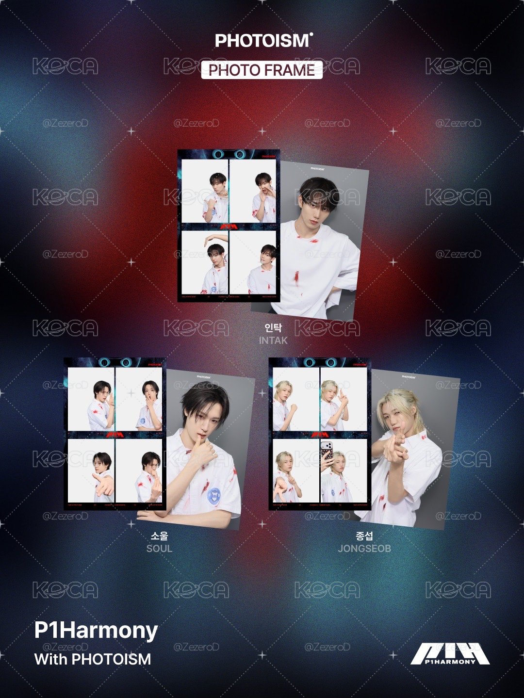 P1Harmony 26FM X photoism 人生四格卡 代印 1組兩張