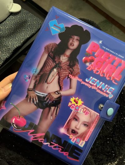 JENNIE漂亮女孩日記卡冊本