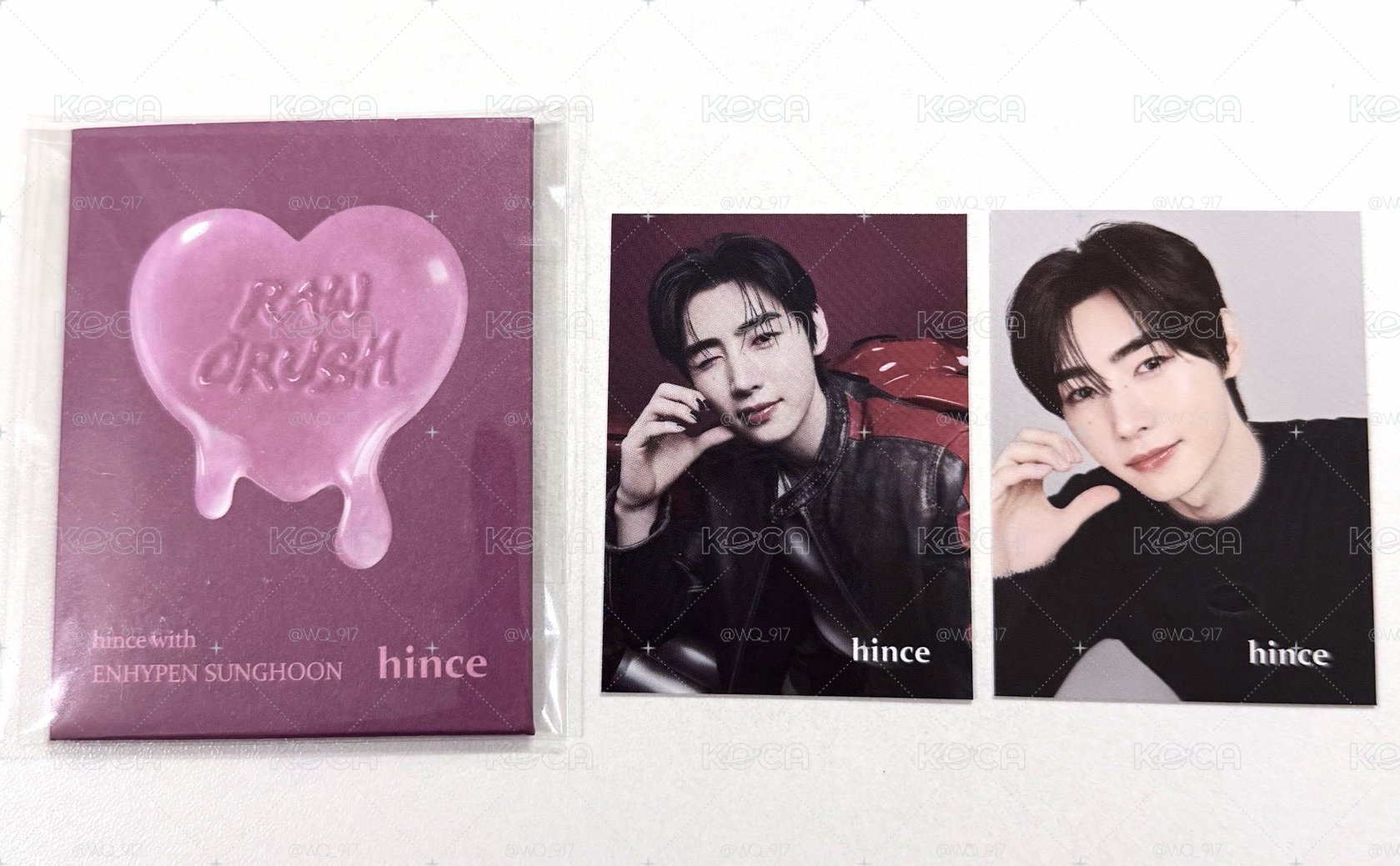 hince x SUNGHOON 代言卡 訓