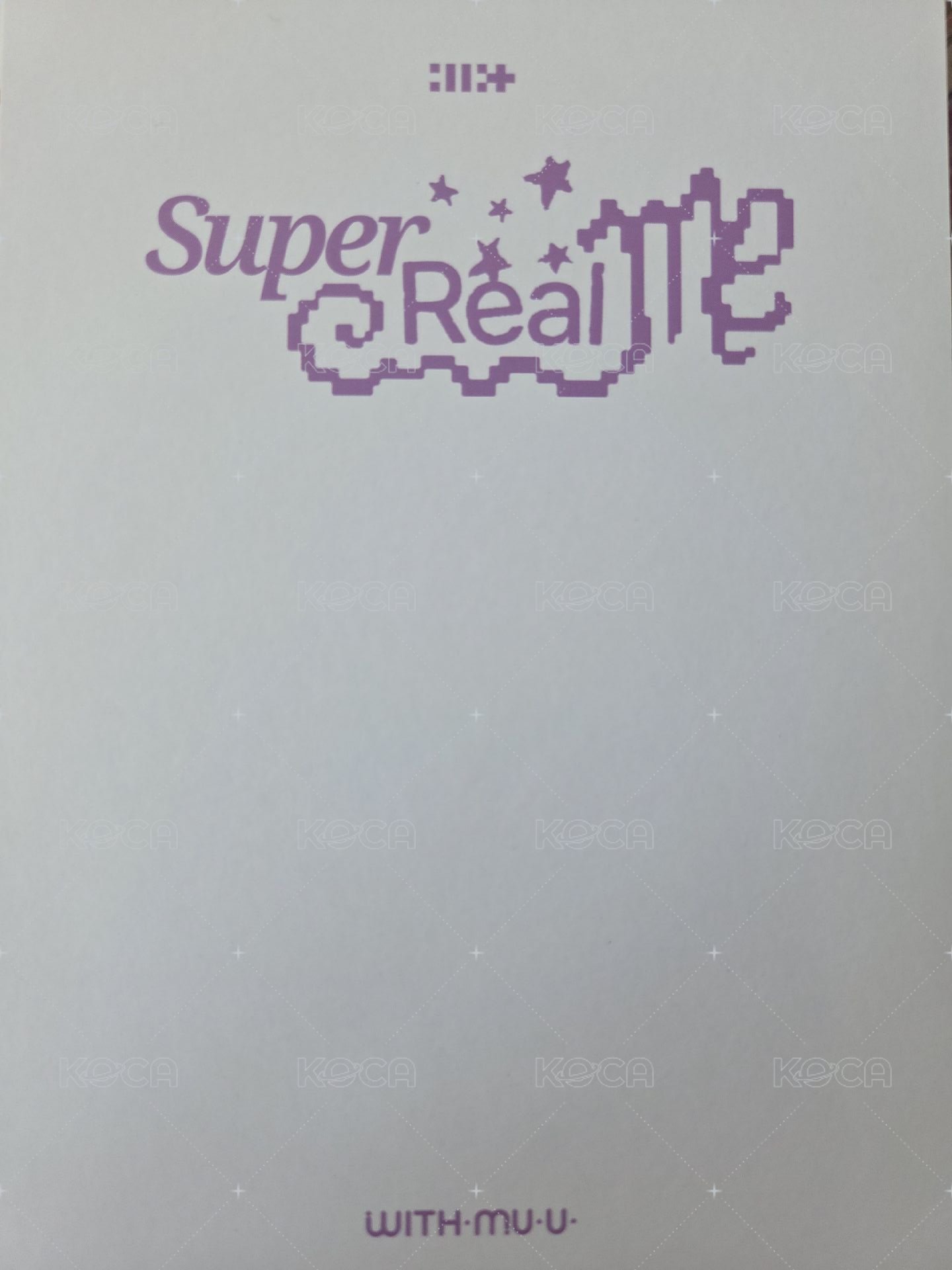 SUPER REAL ME wm 預售 明信片  背面