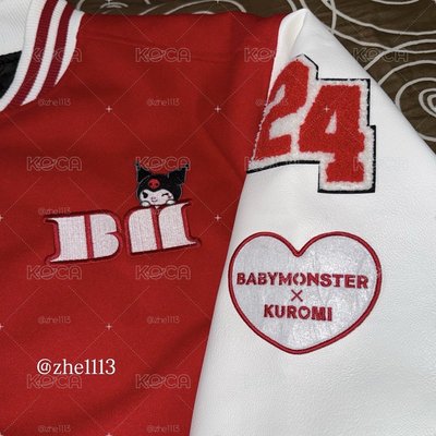 BABYMONSTER X Kuromi 酷洛米 外套 棒球外套 紅