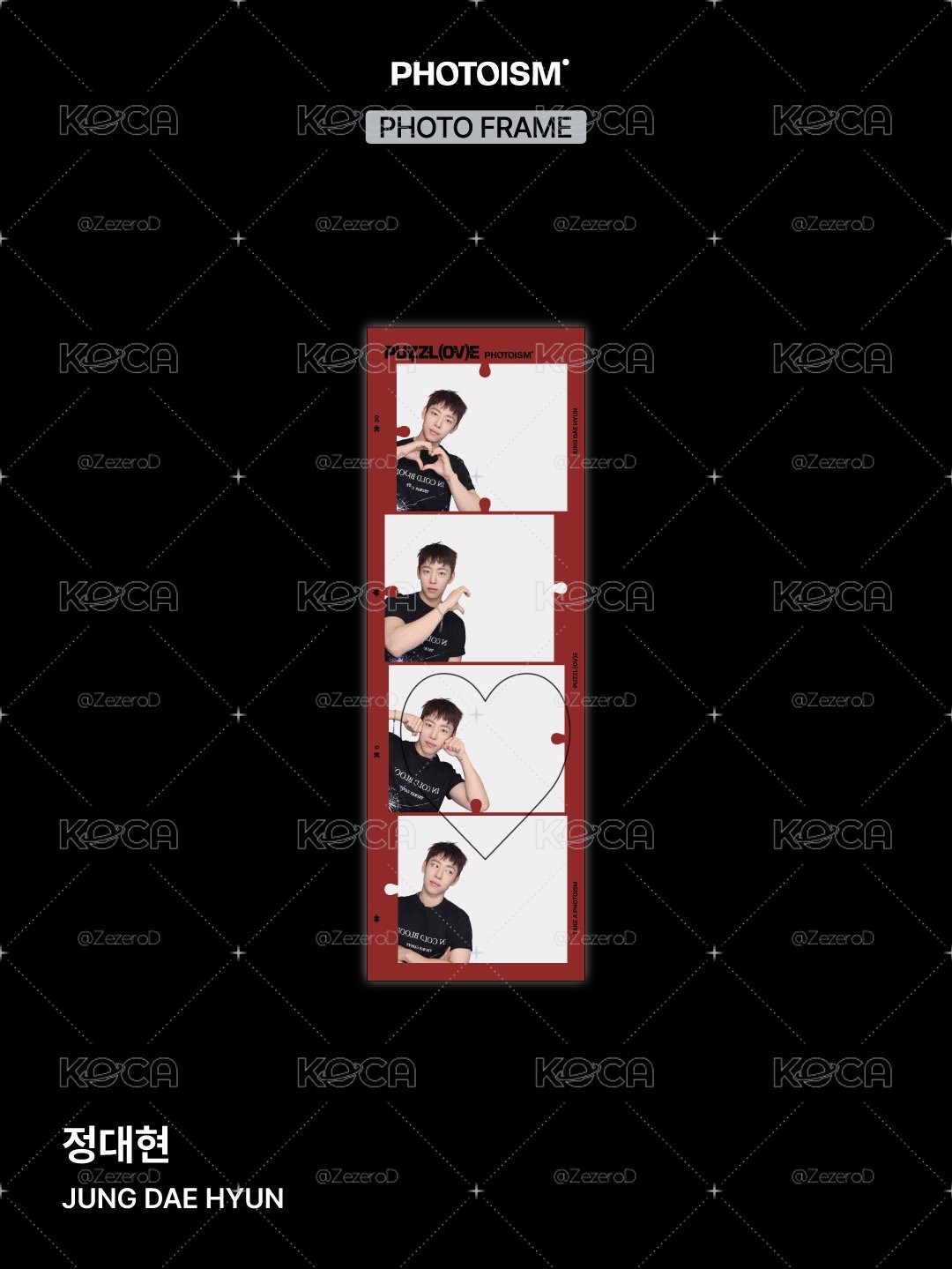JUNG DAE HYUN PUZZL(OV)E X snapism X photoism 人生四格卡 貼紙 代印