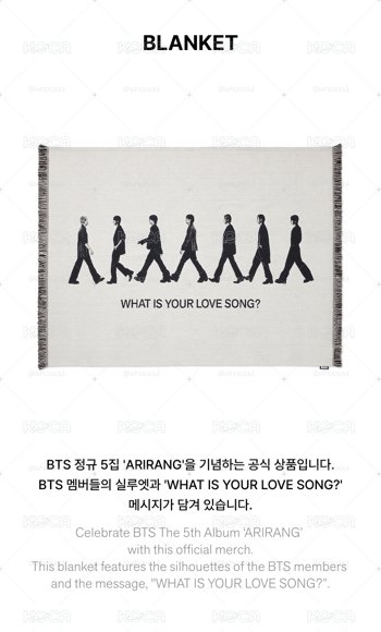 現貨 BTS ARIRANG 釜山快閃 毯子