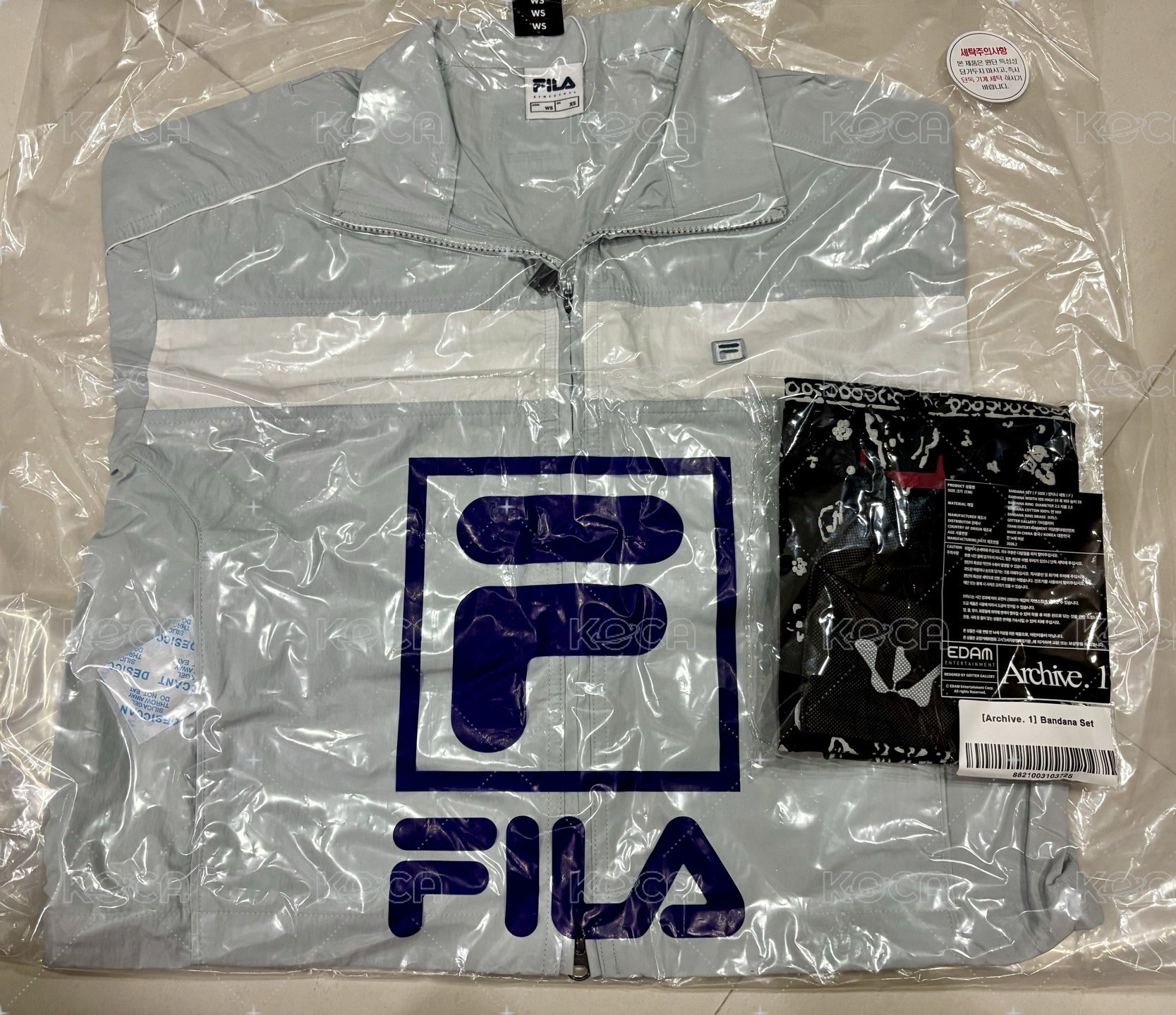 FILA同款外套+頭巾