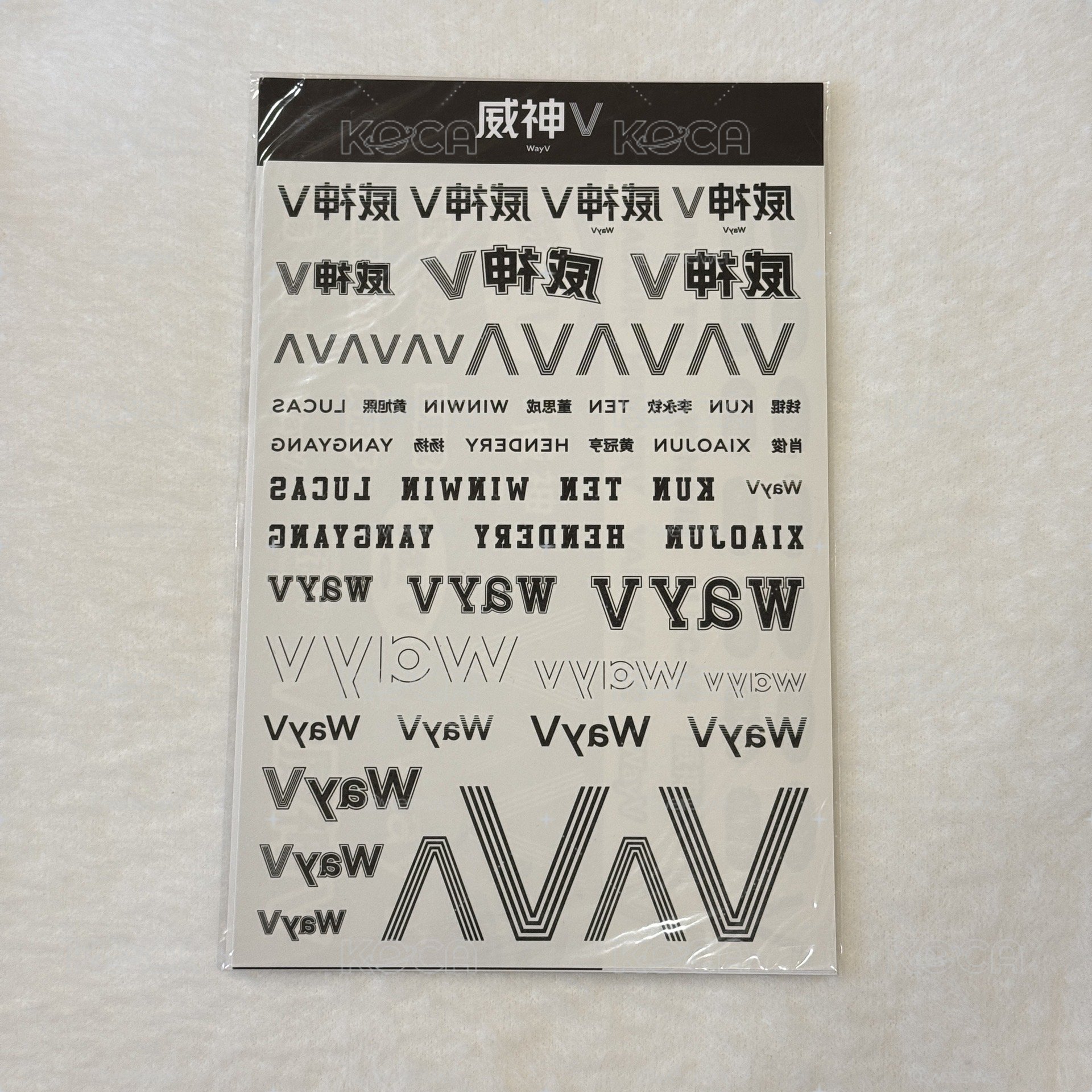 WayV 紋身貼紙