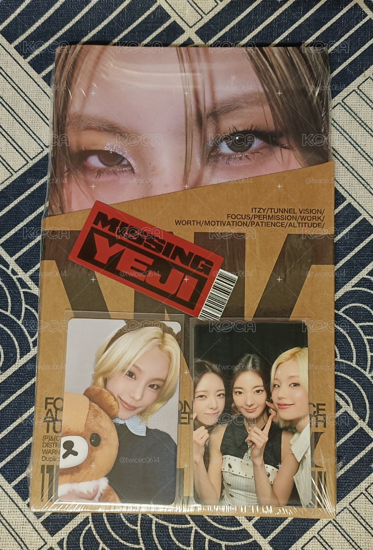 itzy 志單封未拆/小熊志/三人卡