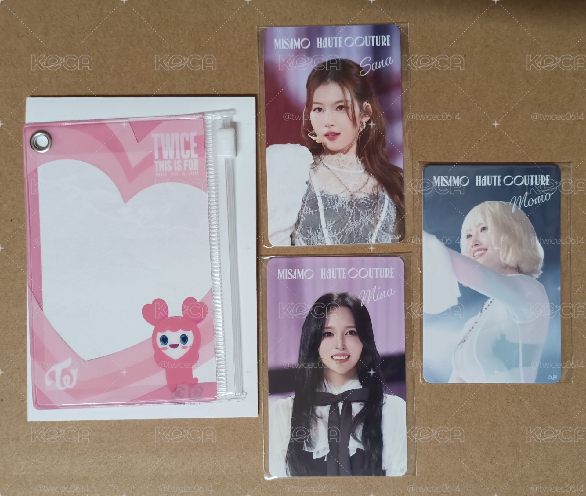 twice 三人入場卡 桃卡套無原袋