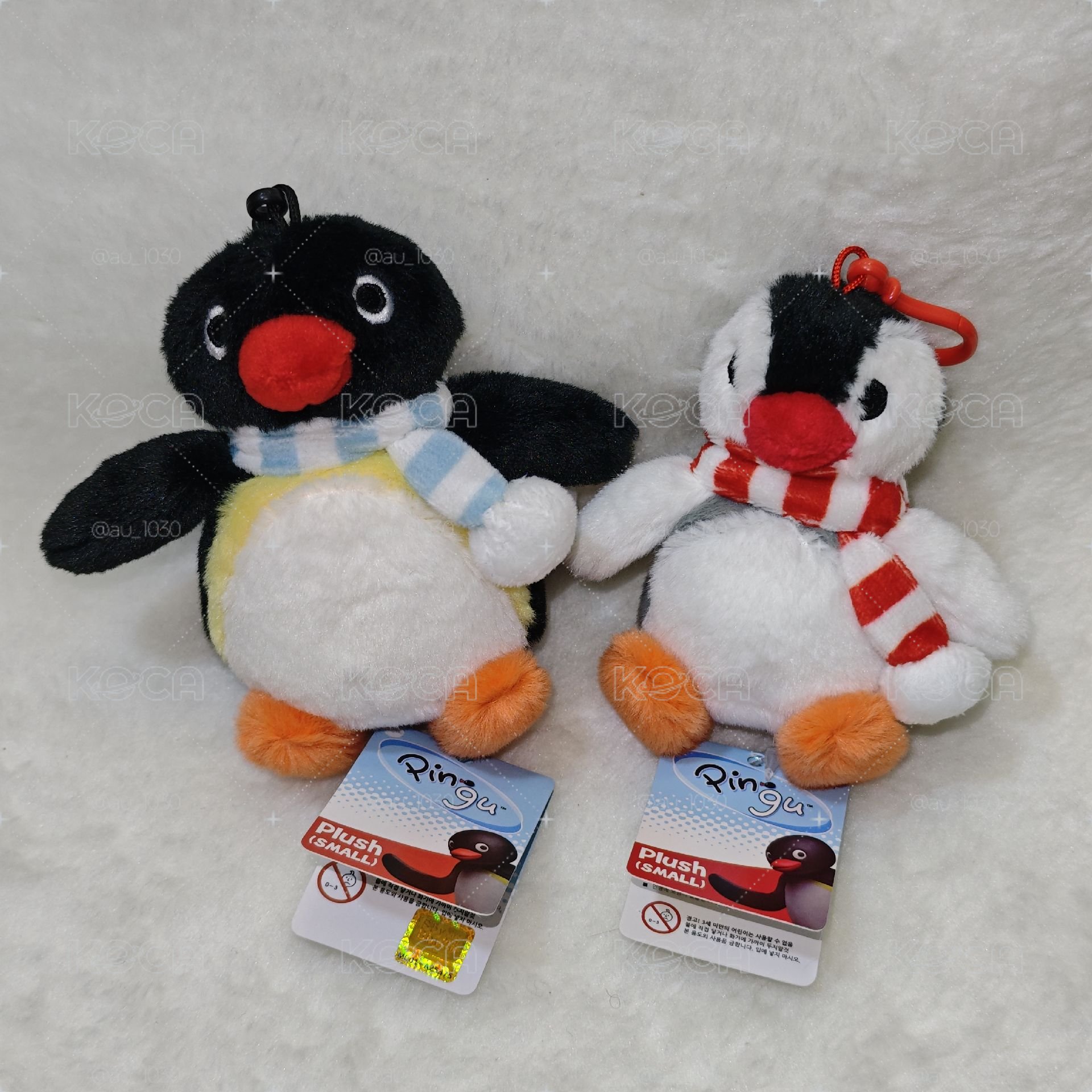 Pingu🐧韓國限量版🐧絨毛冬日圍巾pingu+pinga兩隻合售