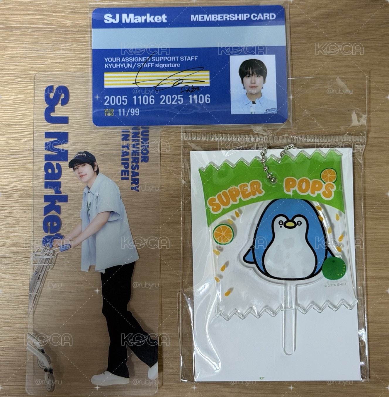 SJ MARKET 圭賢書籤 圭賢入場卡 圭吊飾