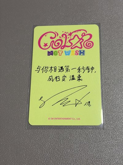 中背「與你相遇第一秒鐘，風也變溫柔」NCT WISH Color sr PB 特典卡 SION