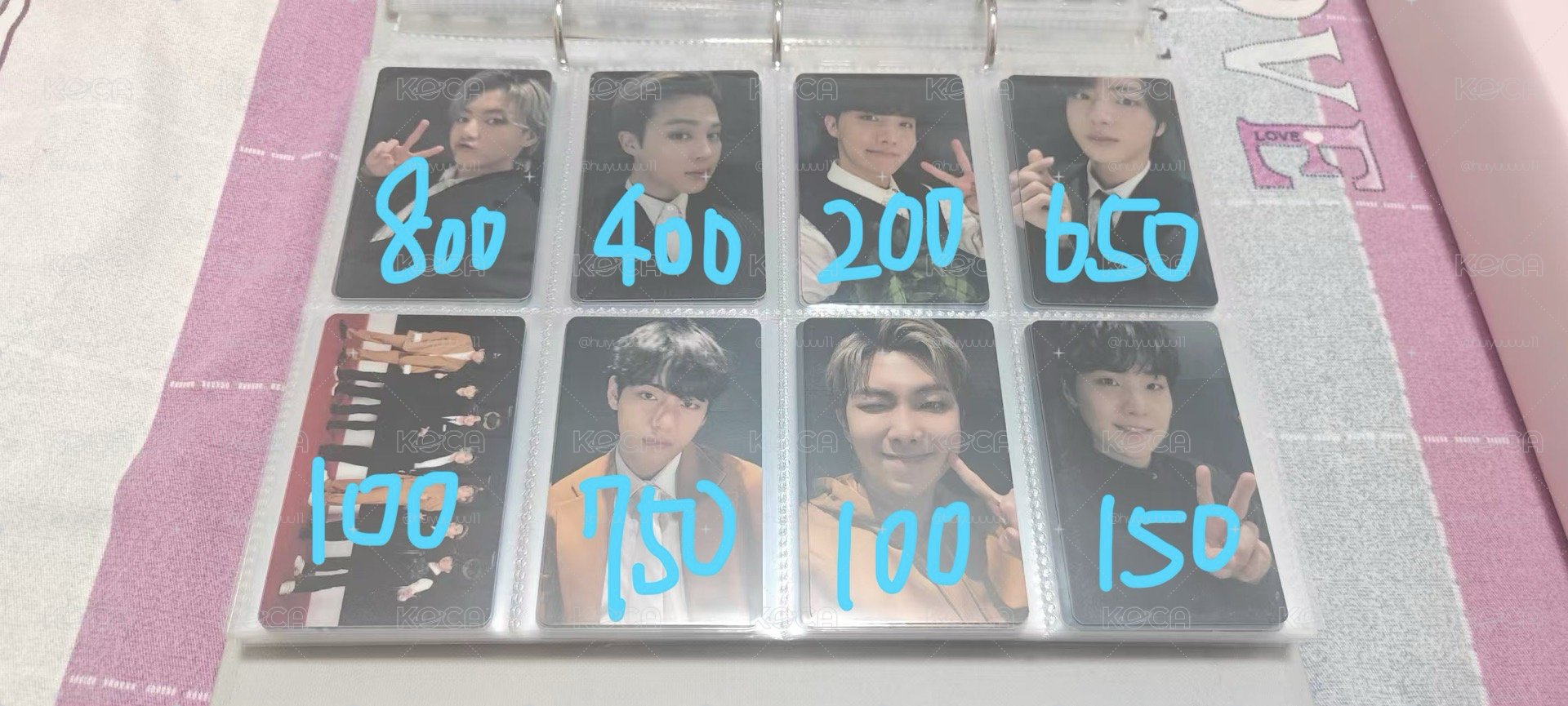 BTS be特典卡