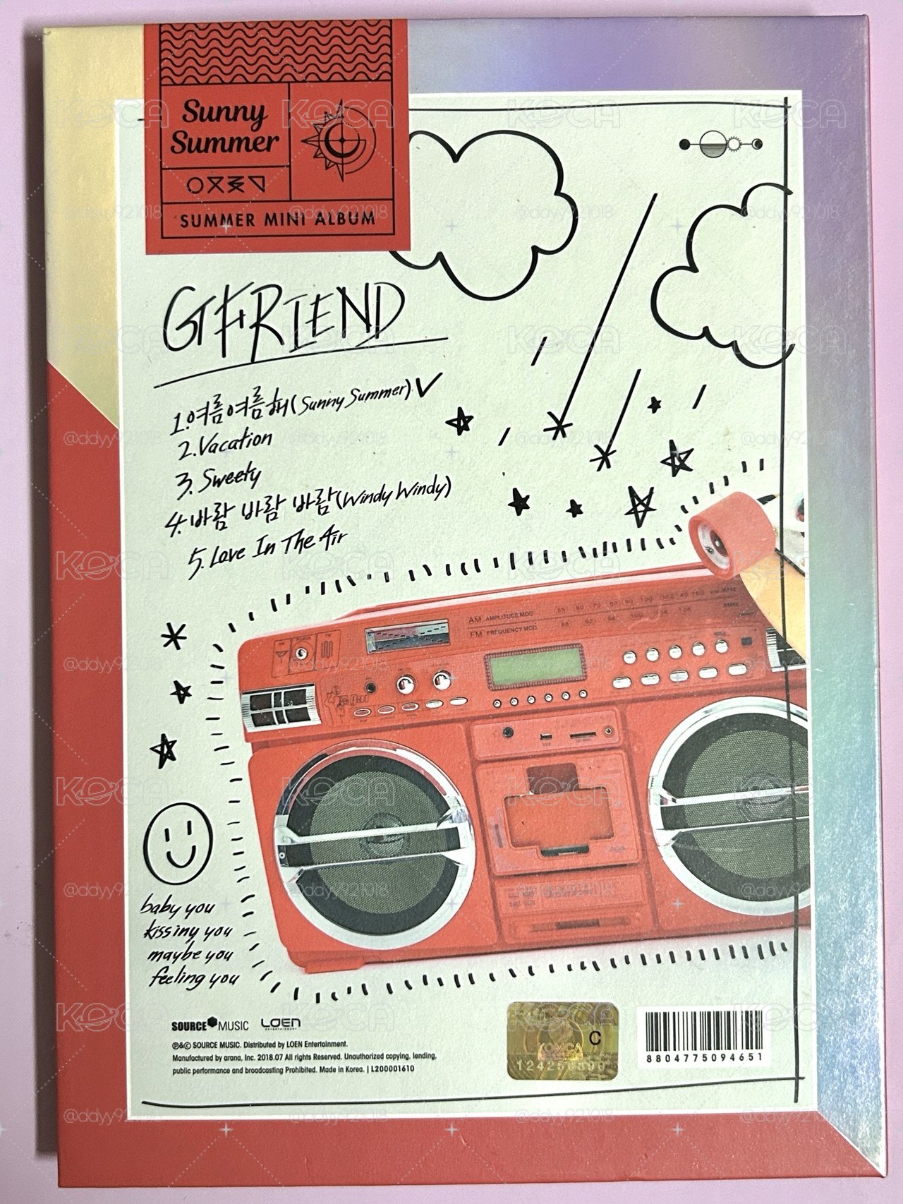 Gfriend夏日專 sunny ver空專