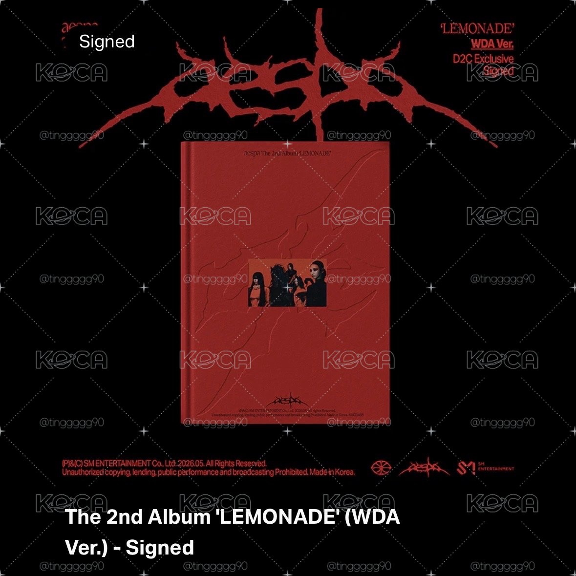 aespa美網親簽 WDA ver.