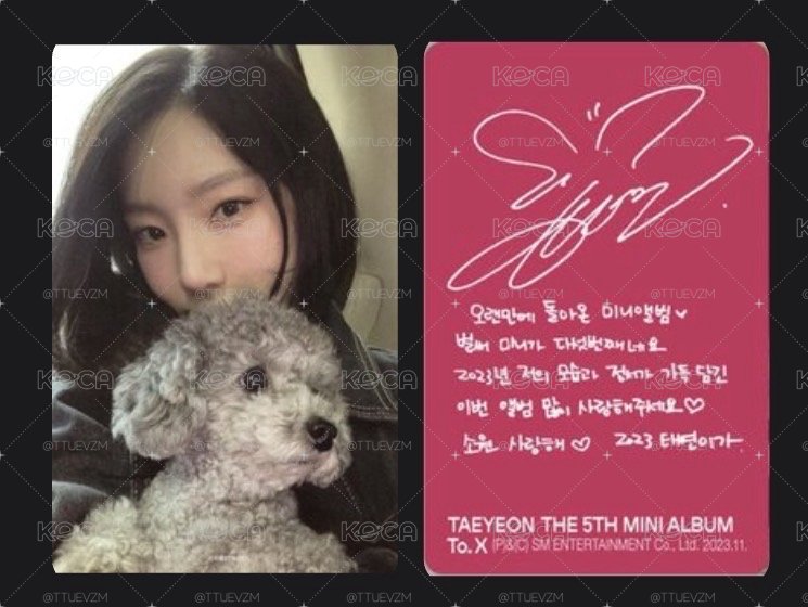 TAEYEON TOX狗狗專卡