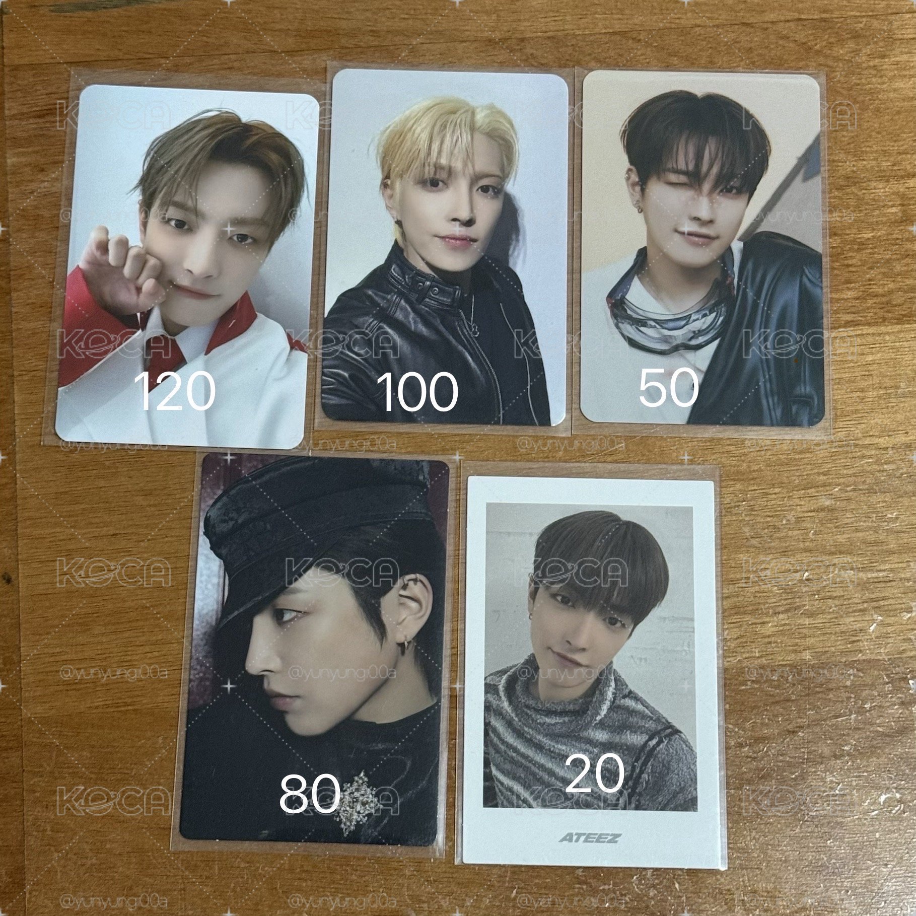 ATEEZ 星化親簽 友榮原皮娃 友榮小卡