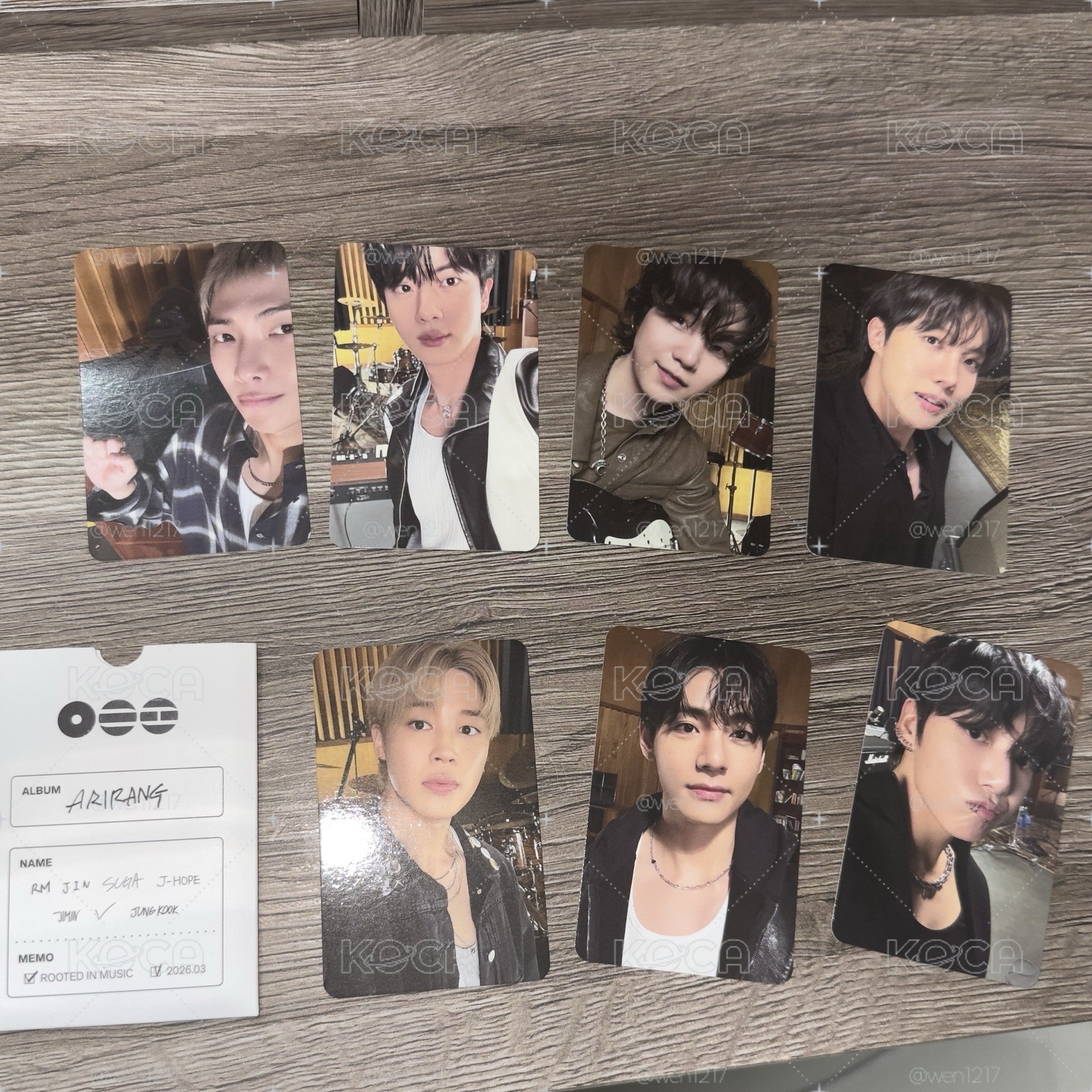 BTS RIM專輯卡整套