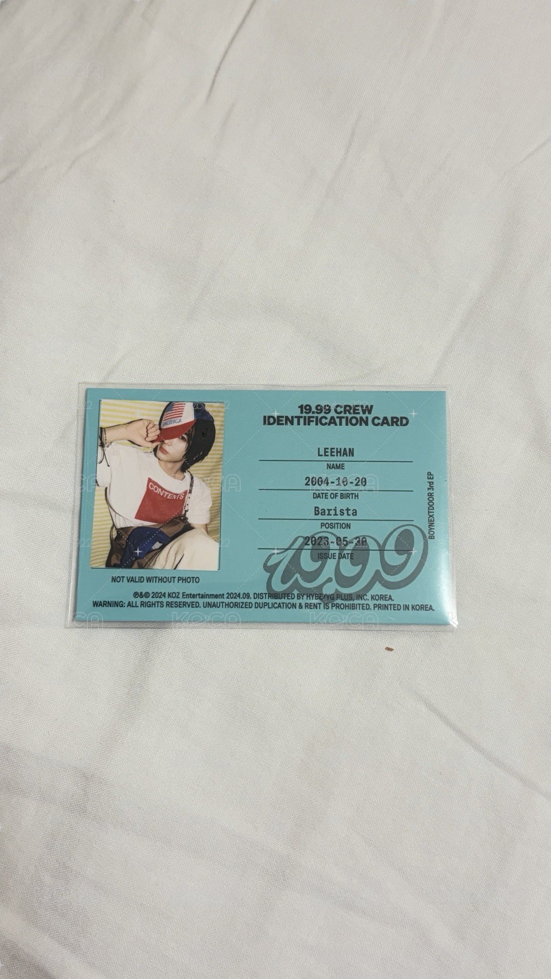 19.99 李涵ID卡
