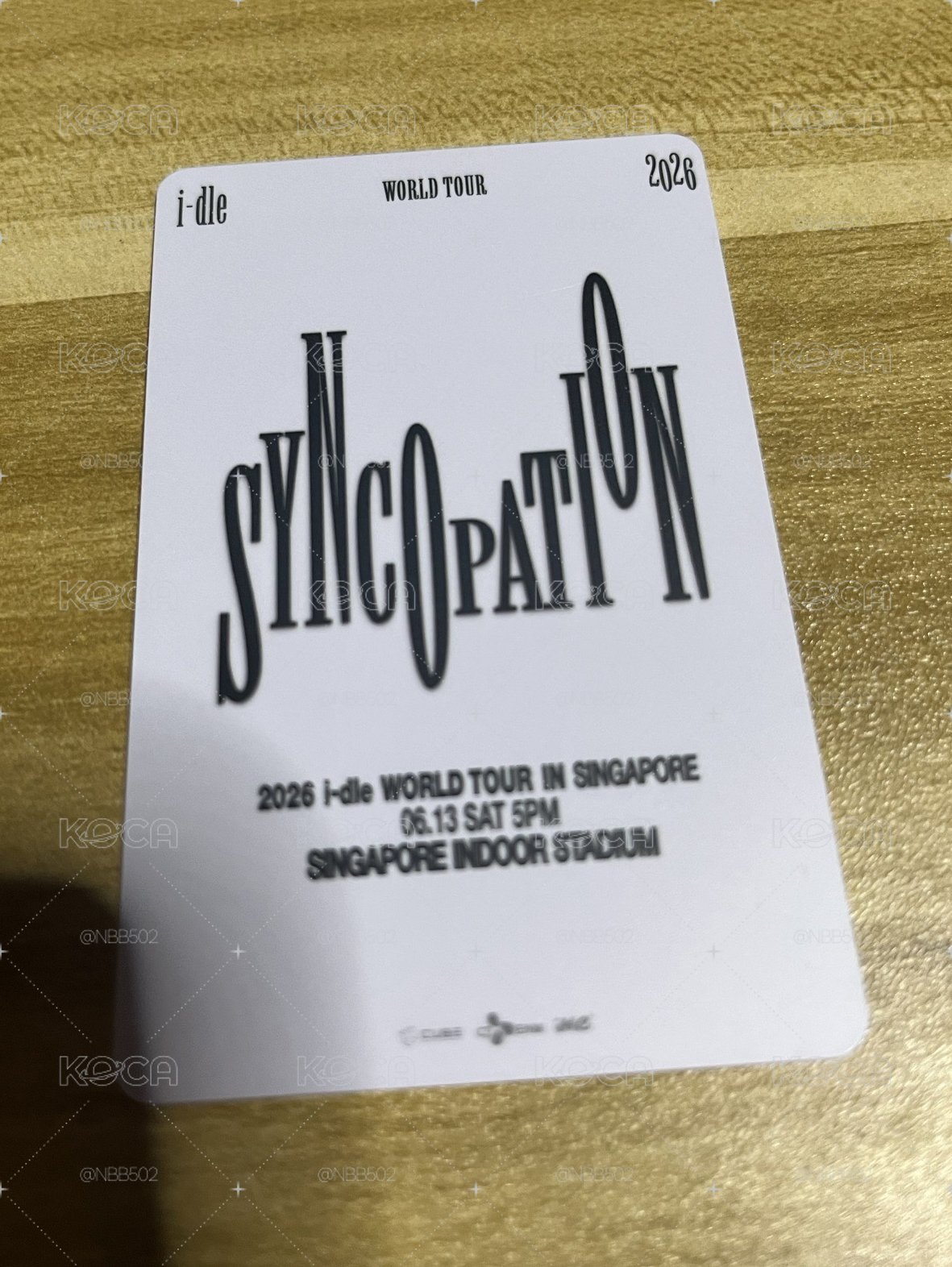(🏰現貨）I-dle 世巡 新加坡場 入場卡