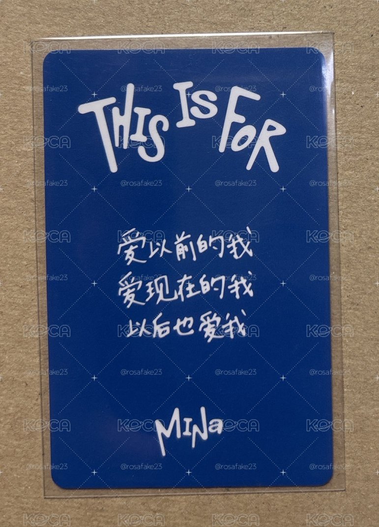 TWICE 捧臉南 中文卡背