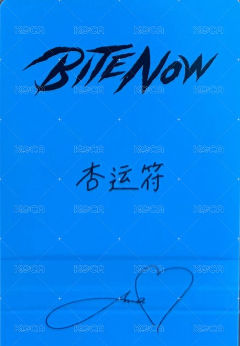 BITE NOW 京東 特典卡 預售特典 背面