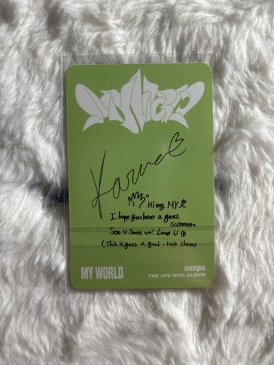 Karina MY WORLD walmart 專輯卡 沃爾瑪柚