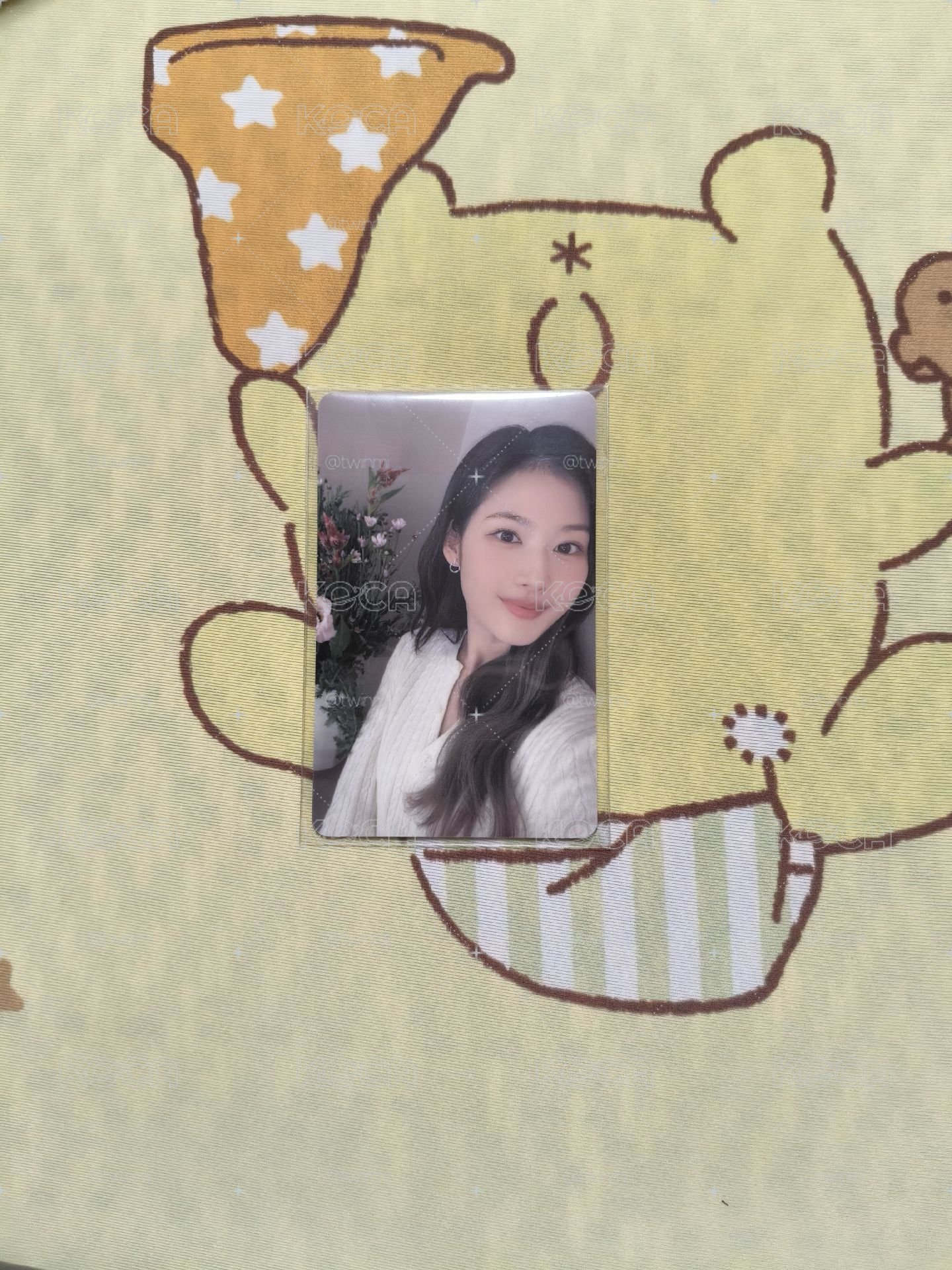 yes I am sana 2張小卡+風琴明信片，七週年幸運卡