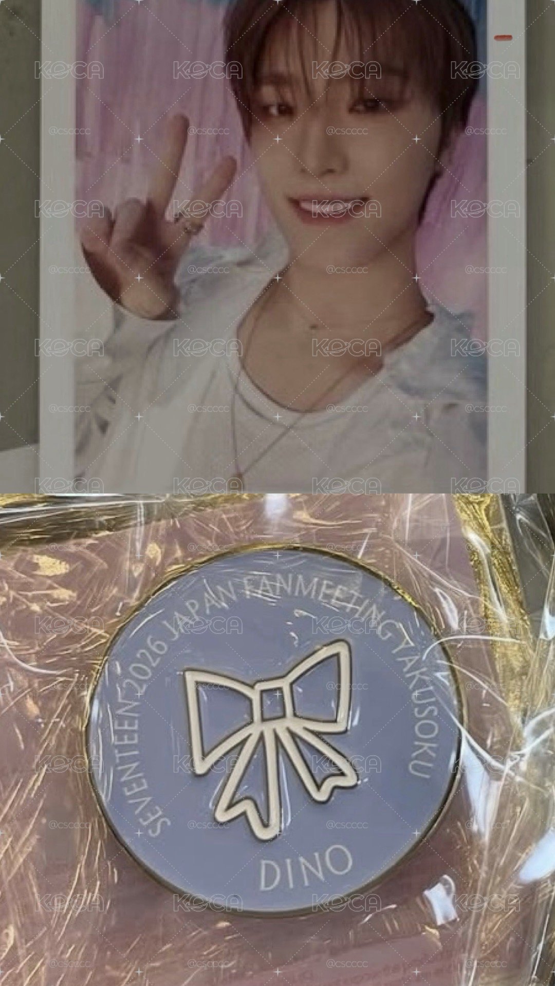 燦Yakusoku 蝴蝶結徽章+自拍拍立得