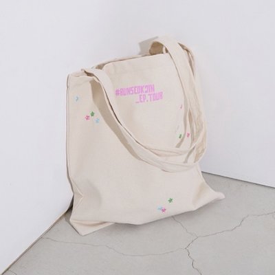 JIN / runseokjin 日本限定 跑珍電影場周 星星刺繡托特包