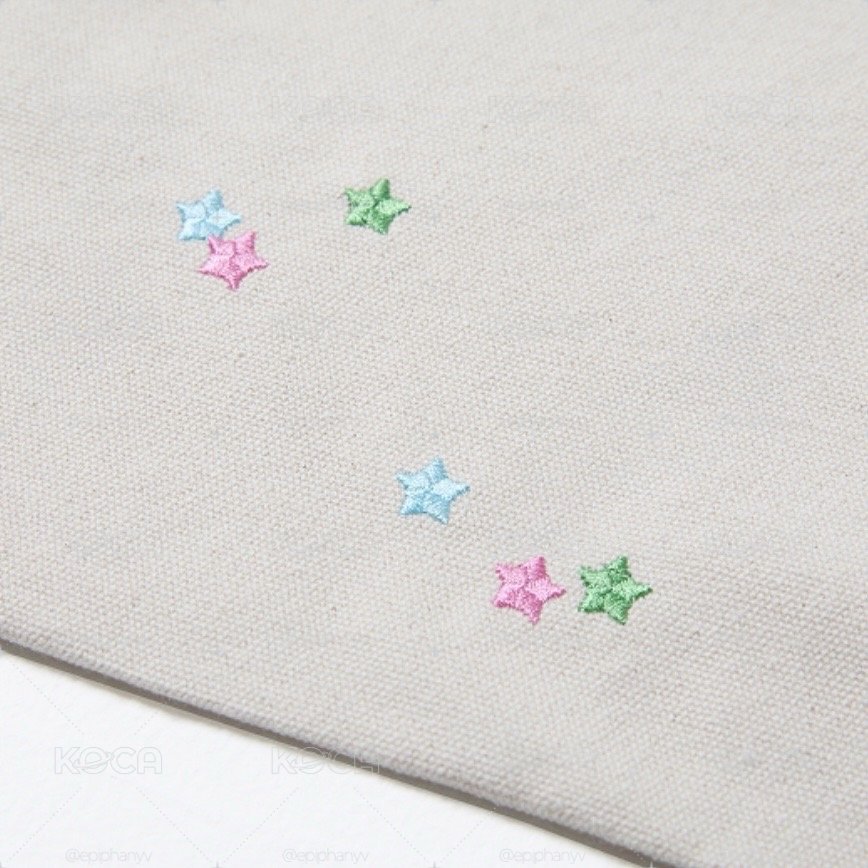 JIN / runseokjin 日本限定 跑珍電影場周 星星刺繡托特包