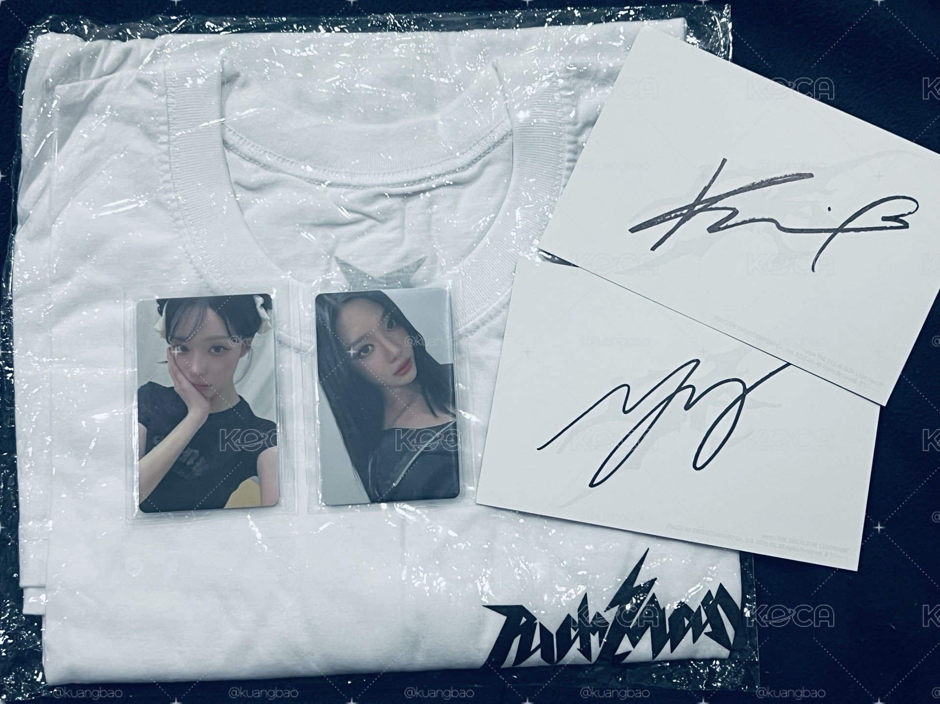 aespa Karina Winter Ningning 親簽明信片 荔枝快閃T 滿額卡