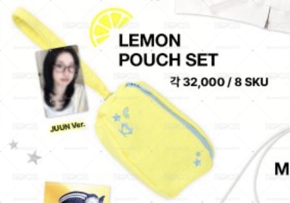 Hearts2Hearts Lemon Tang (線上預購)化妝包含卡