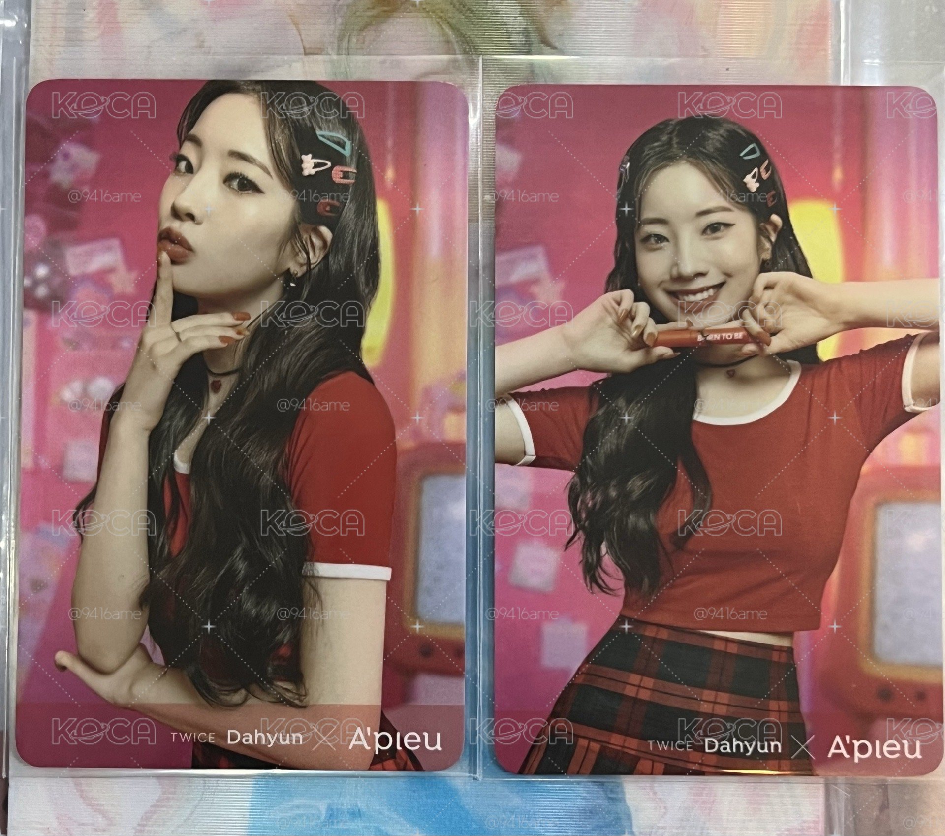 TWICE X Apieu 代言卡 